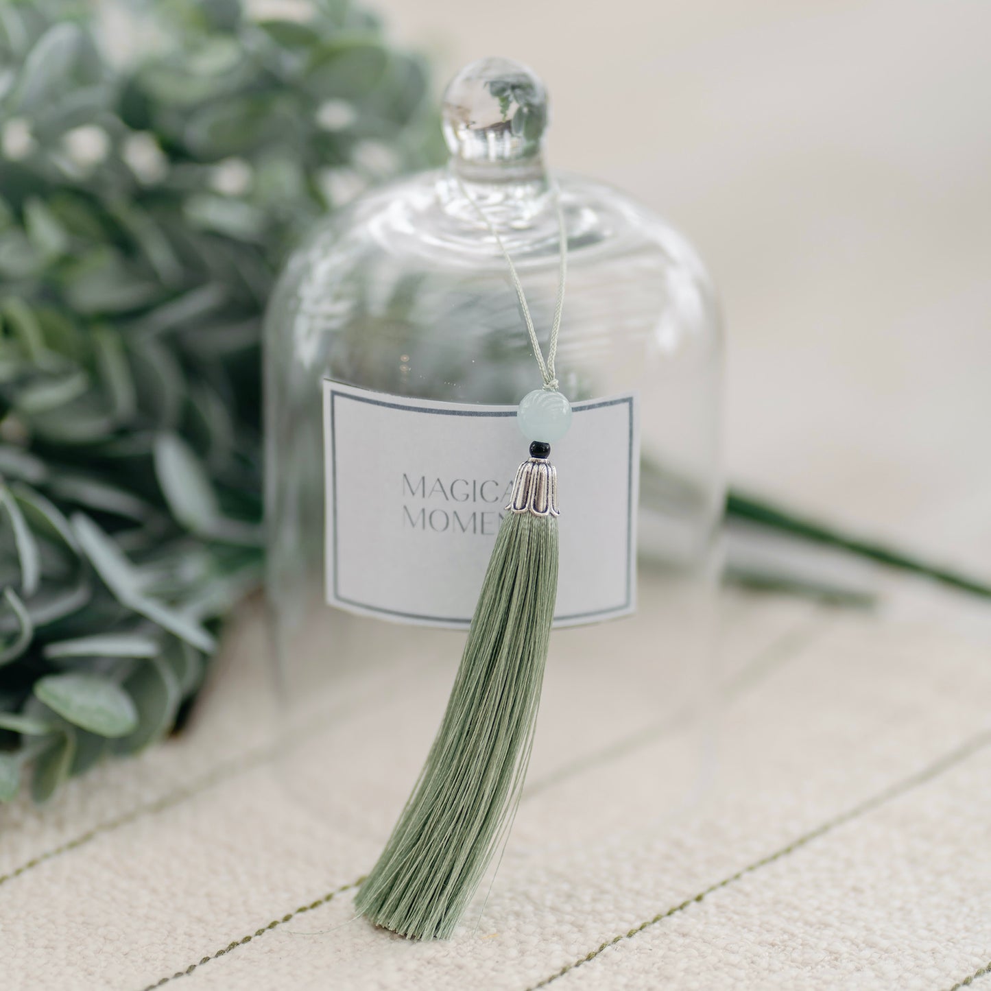 Clear Cloche with Tassel