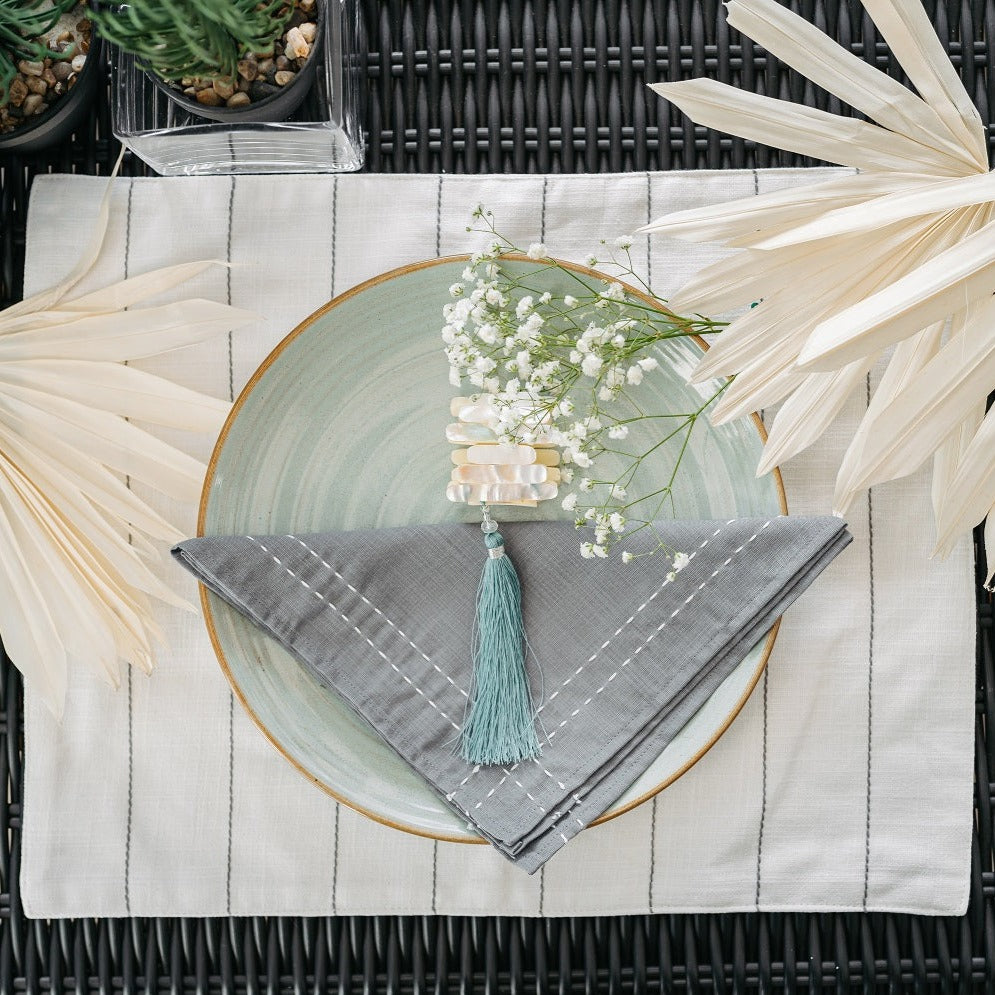 Cotton Placemat with Stripes