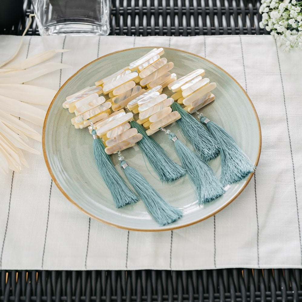 Capiz Block Napkin Rings