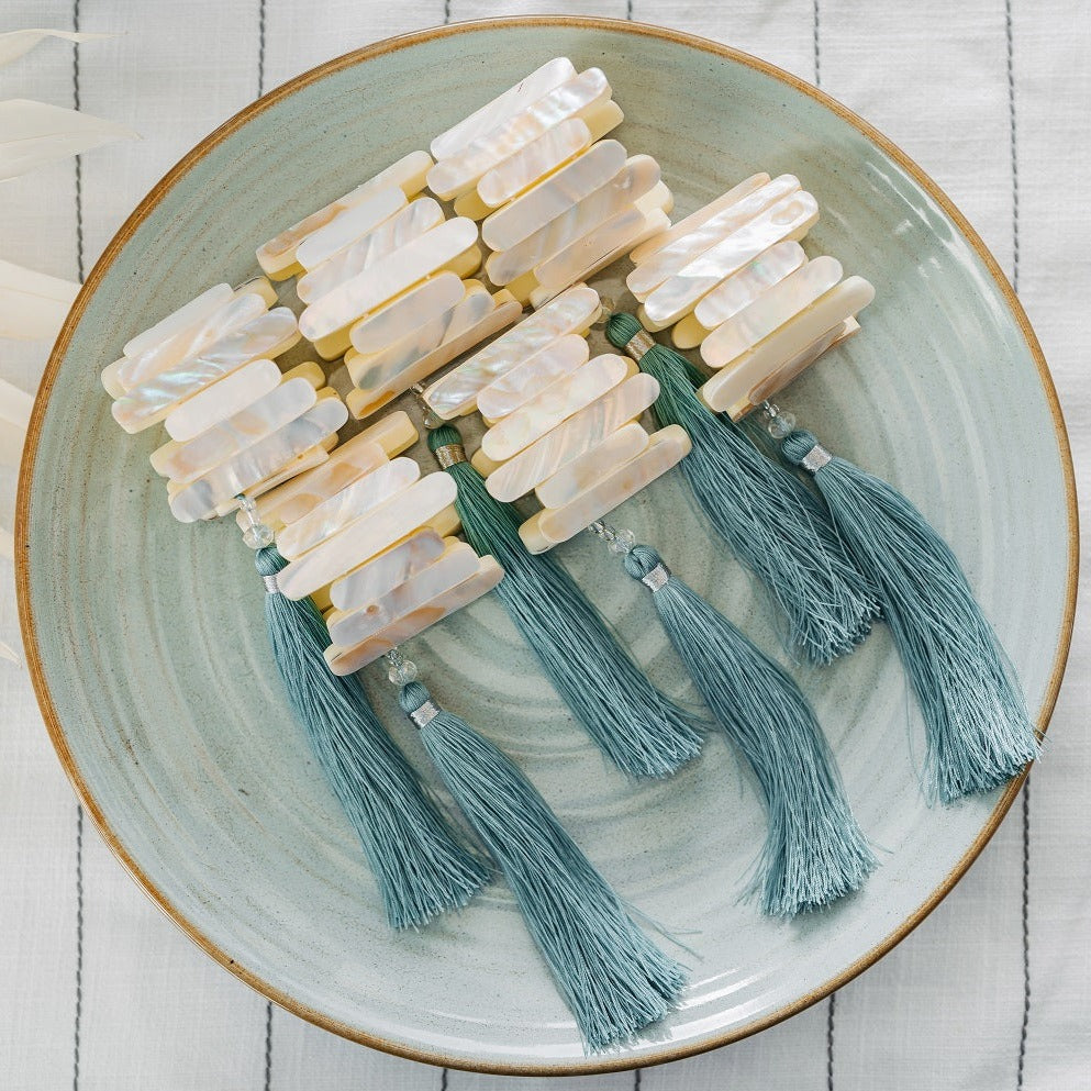 Capiz Block Napkin Rings