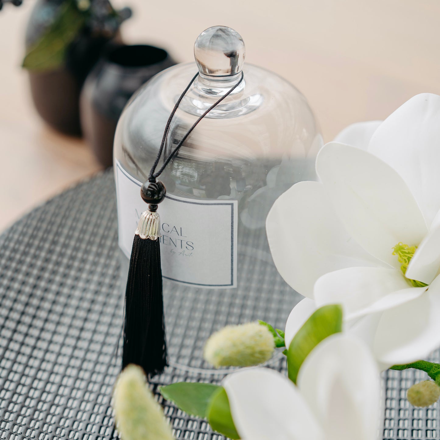 Clear Cloche with Tassel