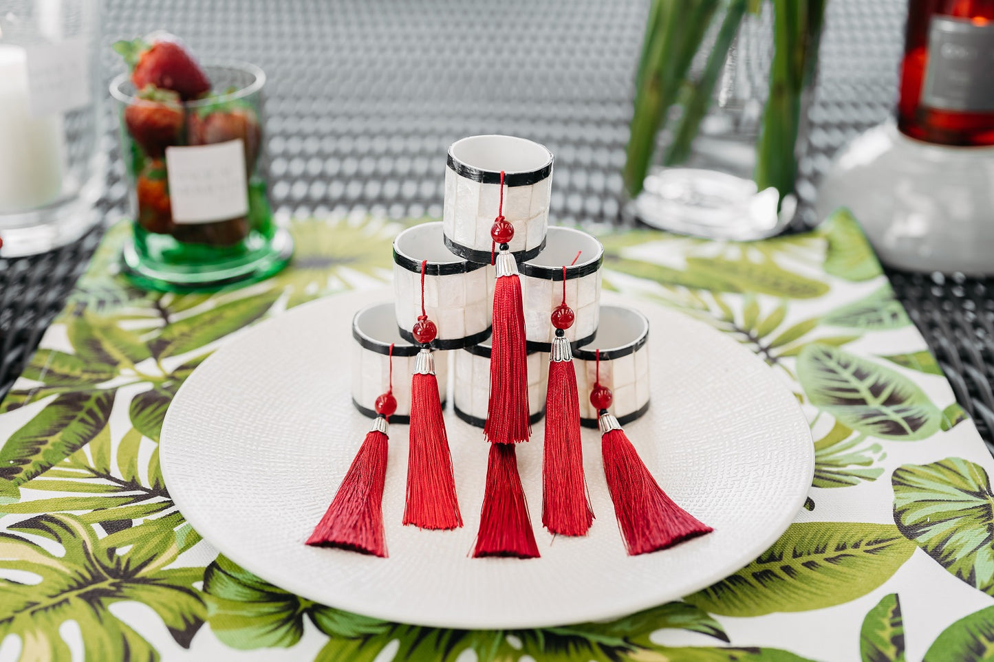 White Capiz Napkin Ring