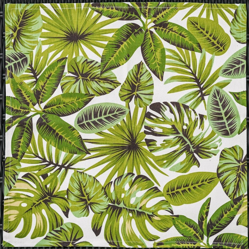 White and Green Tropical Placemat