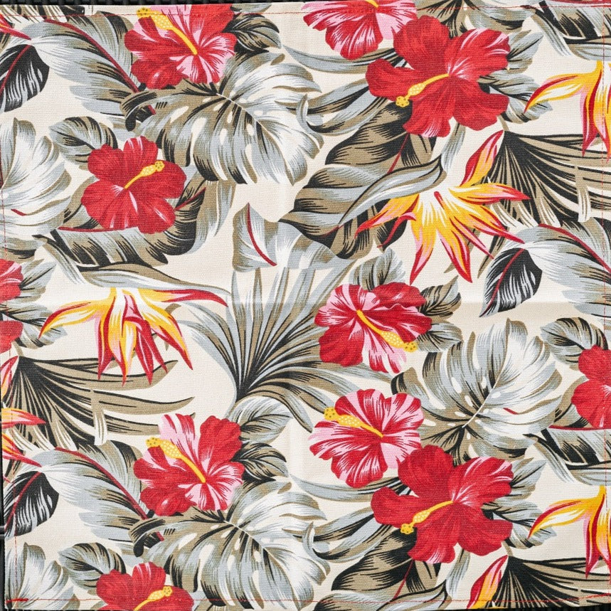 White, Grey and Red Tropical Placemat