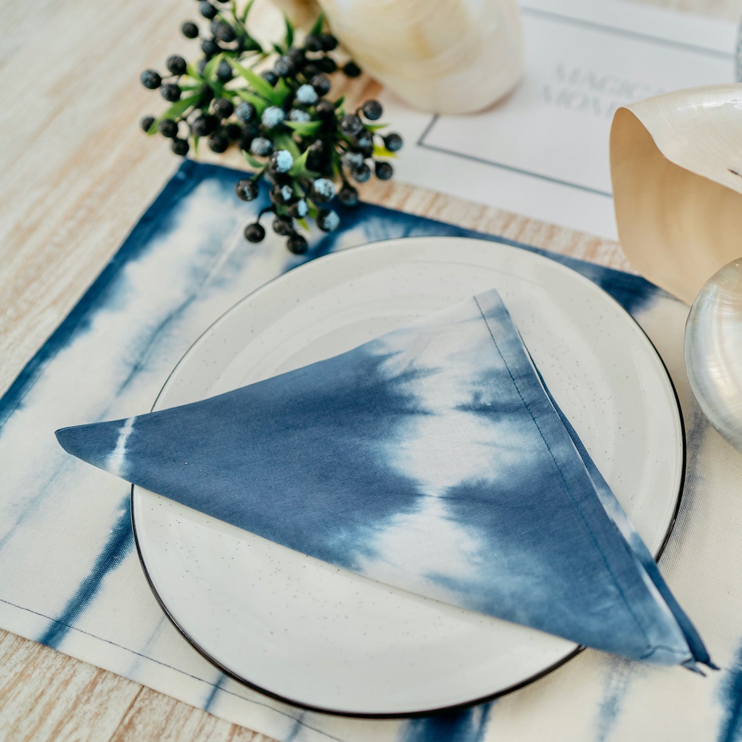 Tie-Dyed Blue Napkin