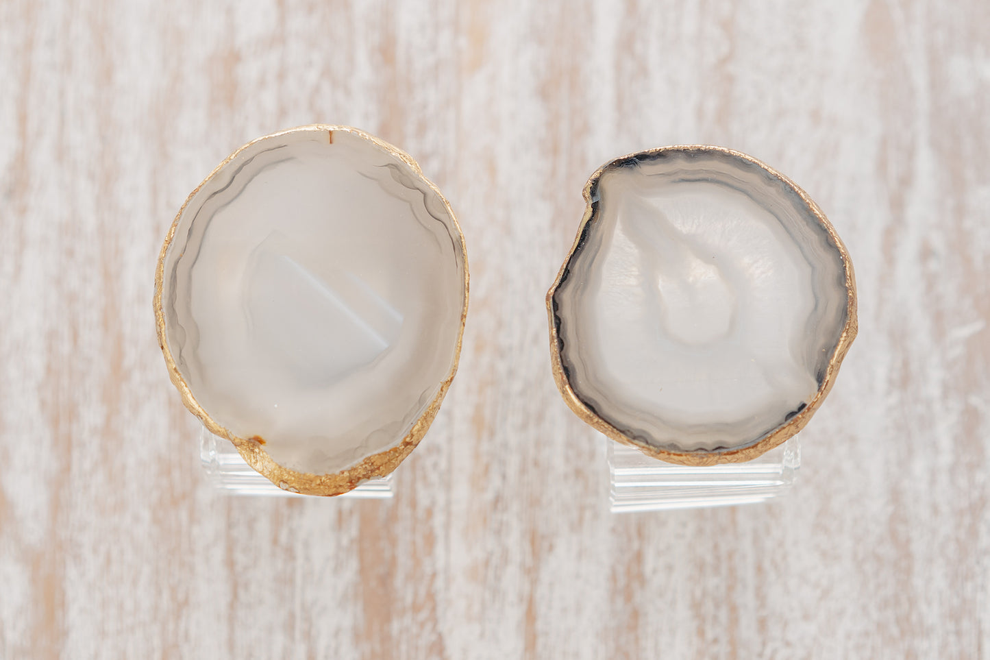 Grey Agate on Acrylic Napkin Ring