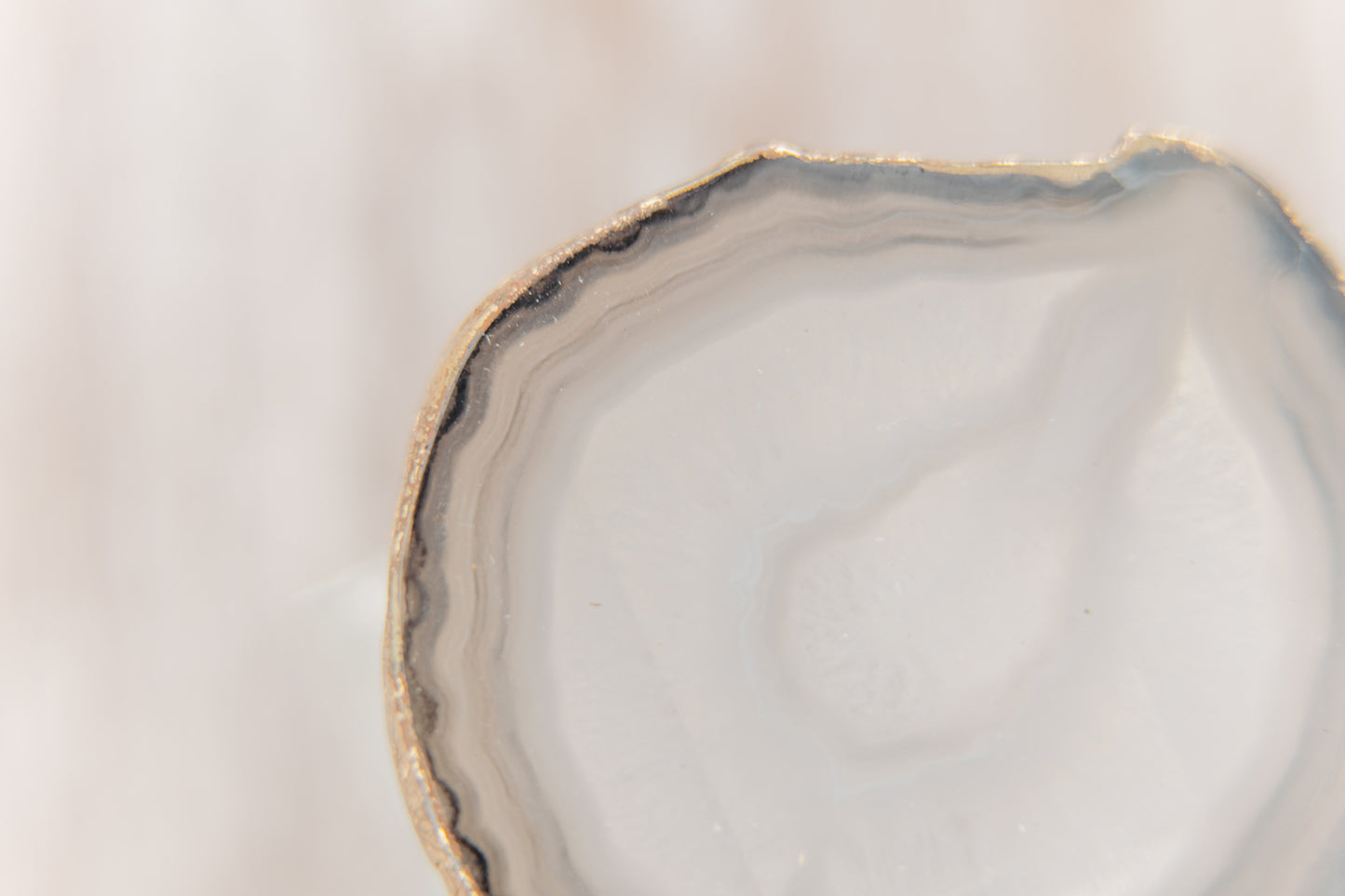 Grey Agate on Acrylic Napkin Ring