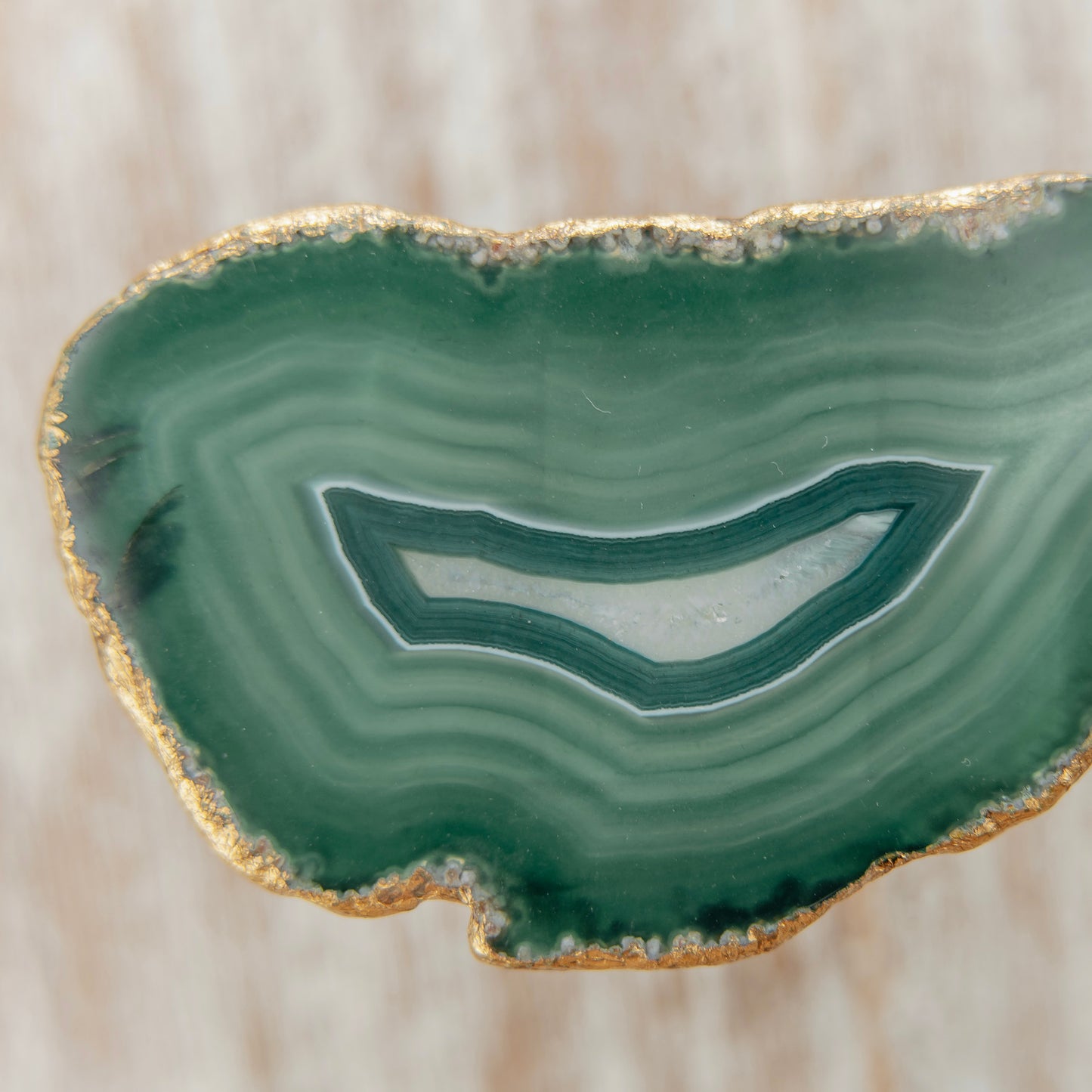 Green Agate on Acrylic Napkin Ring