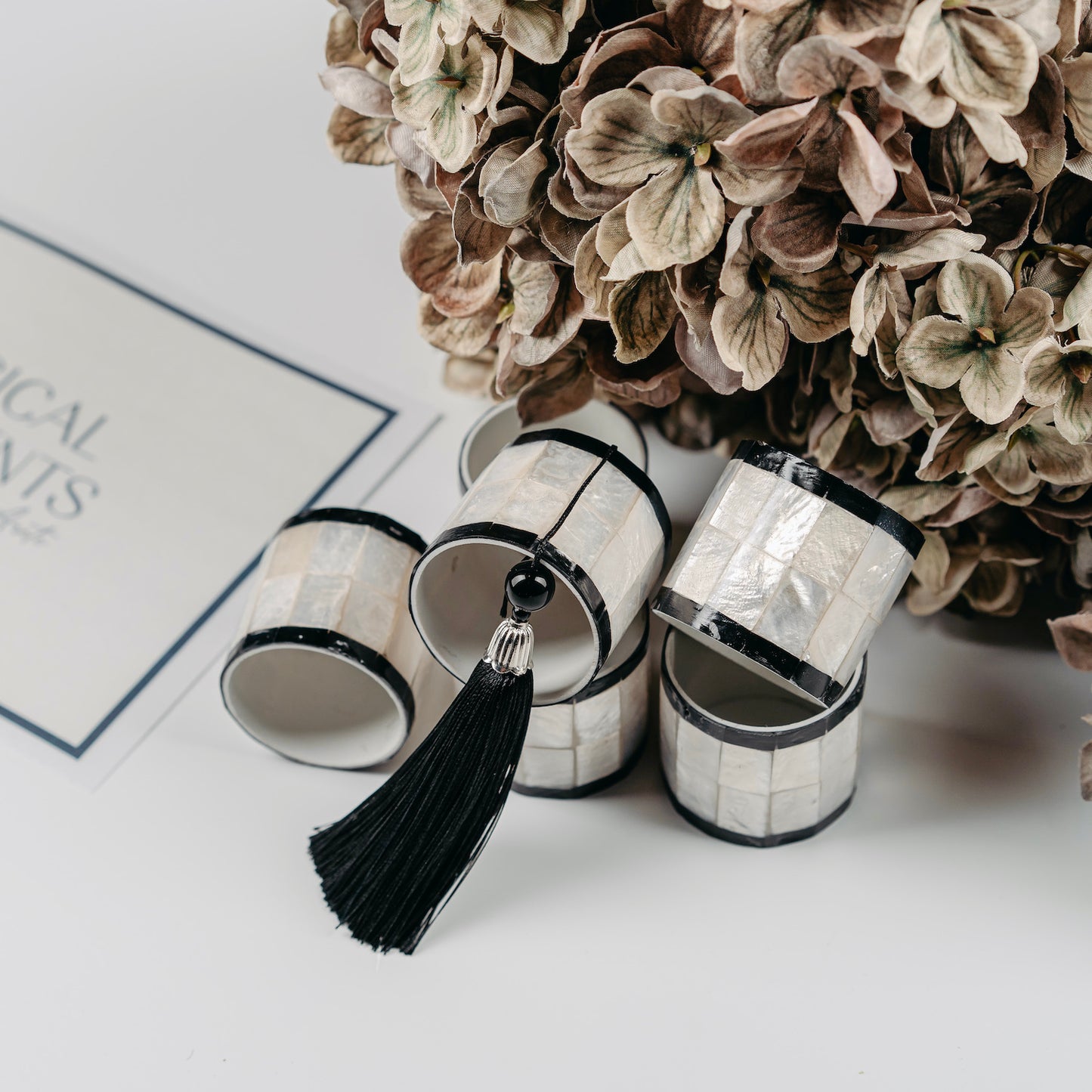 White Capiz Napkin Ring