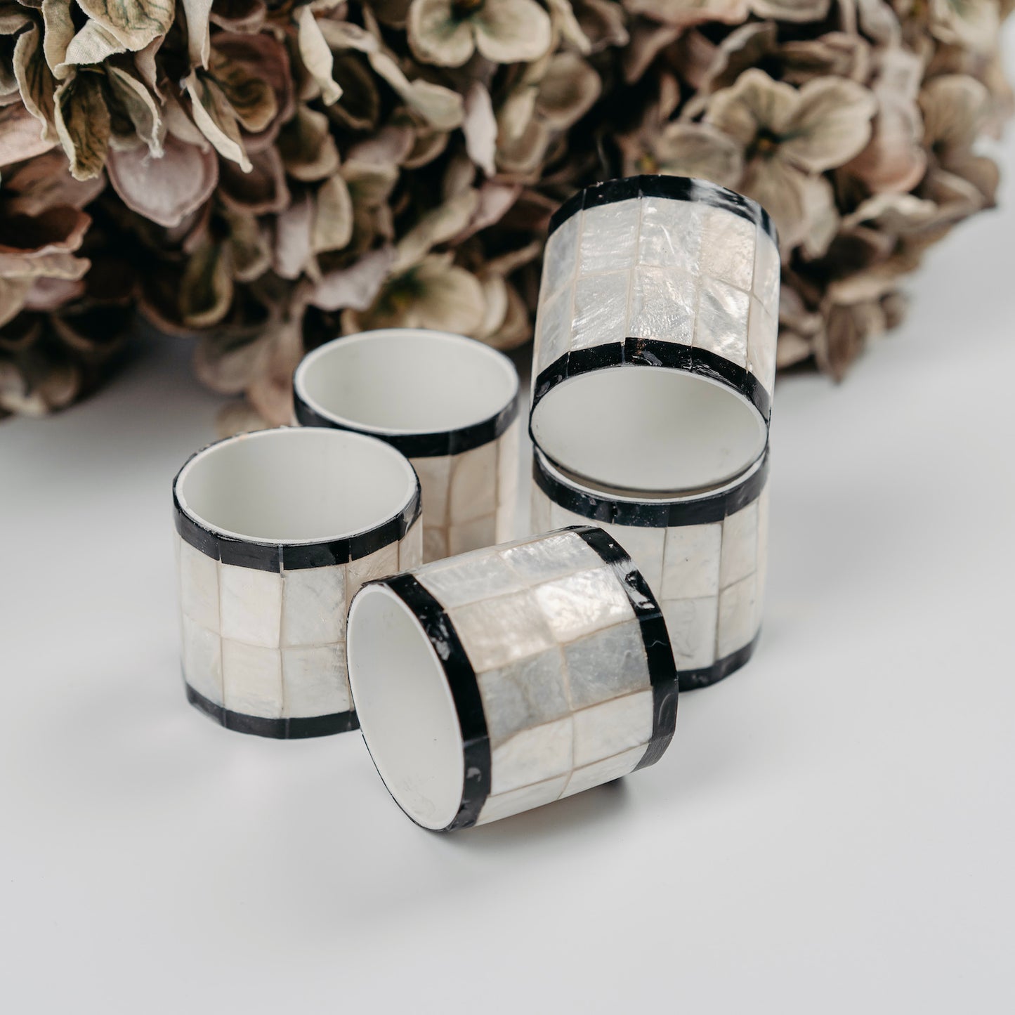 White Capiz Napkin Ring