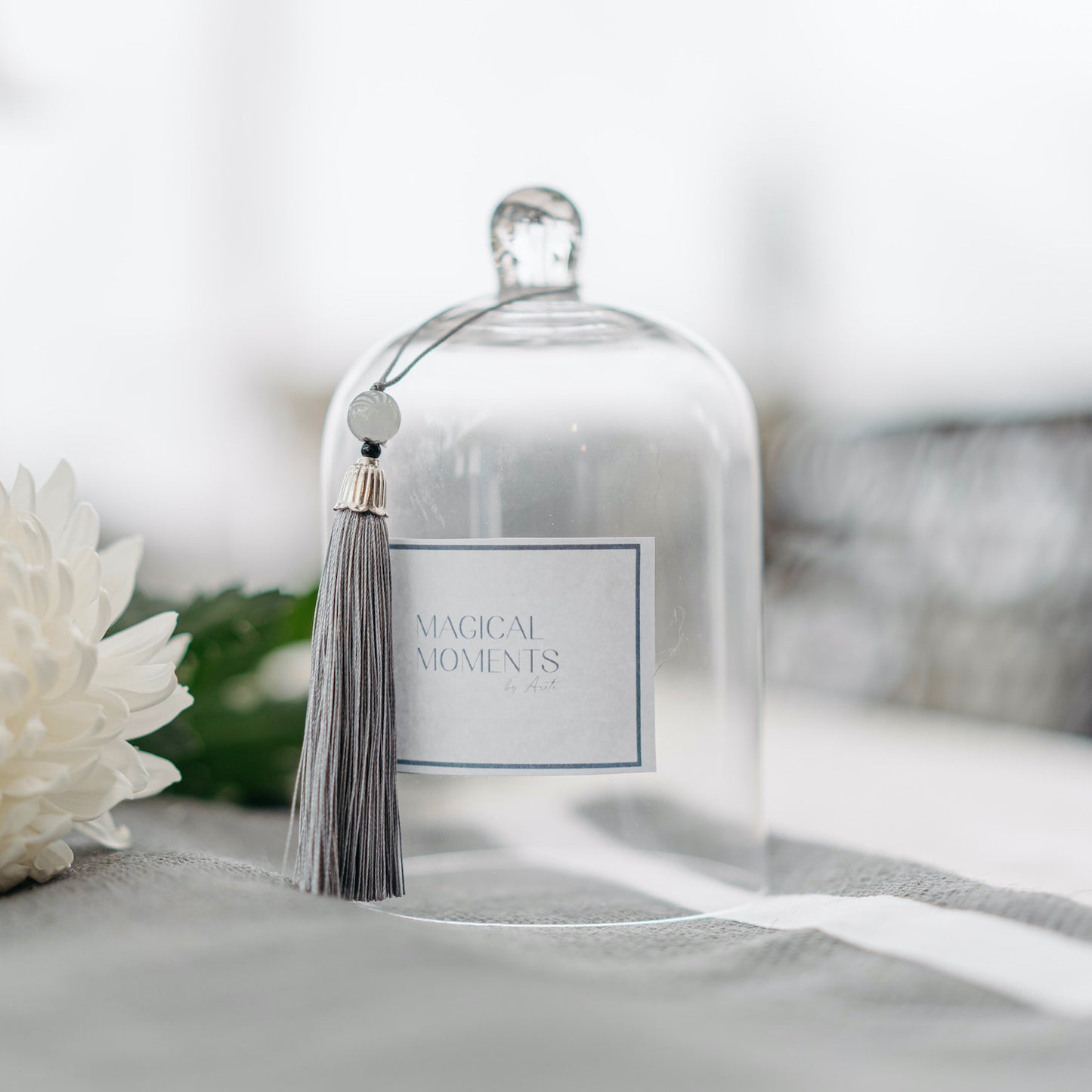Clear Cloche with Tassel