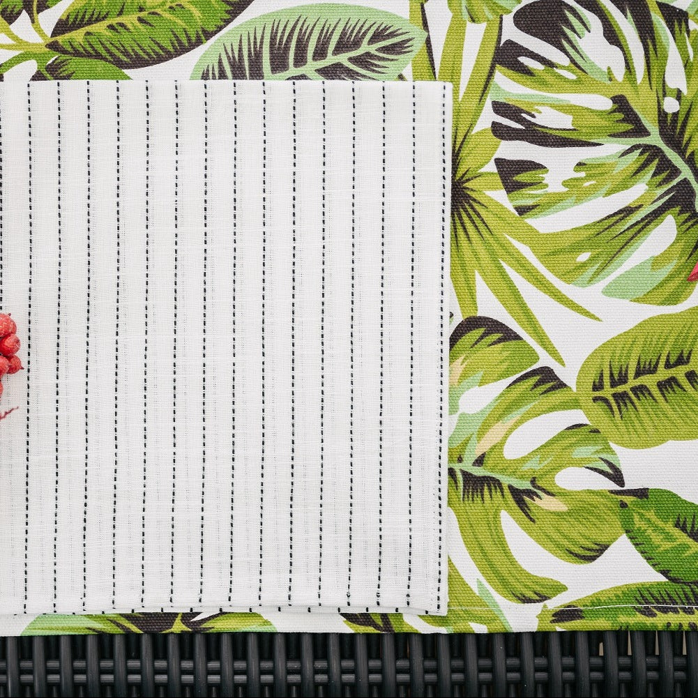 White and Green Tropical Placemat