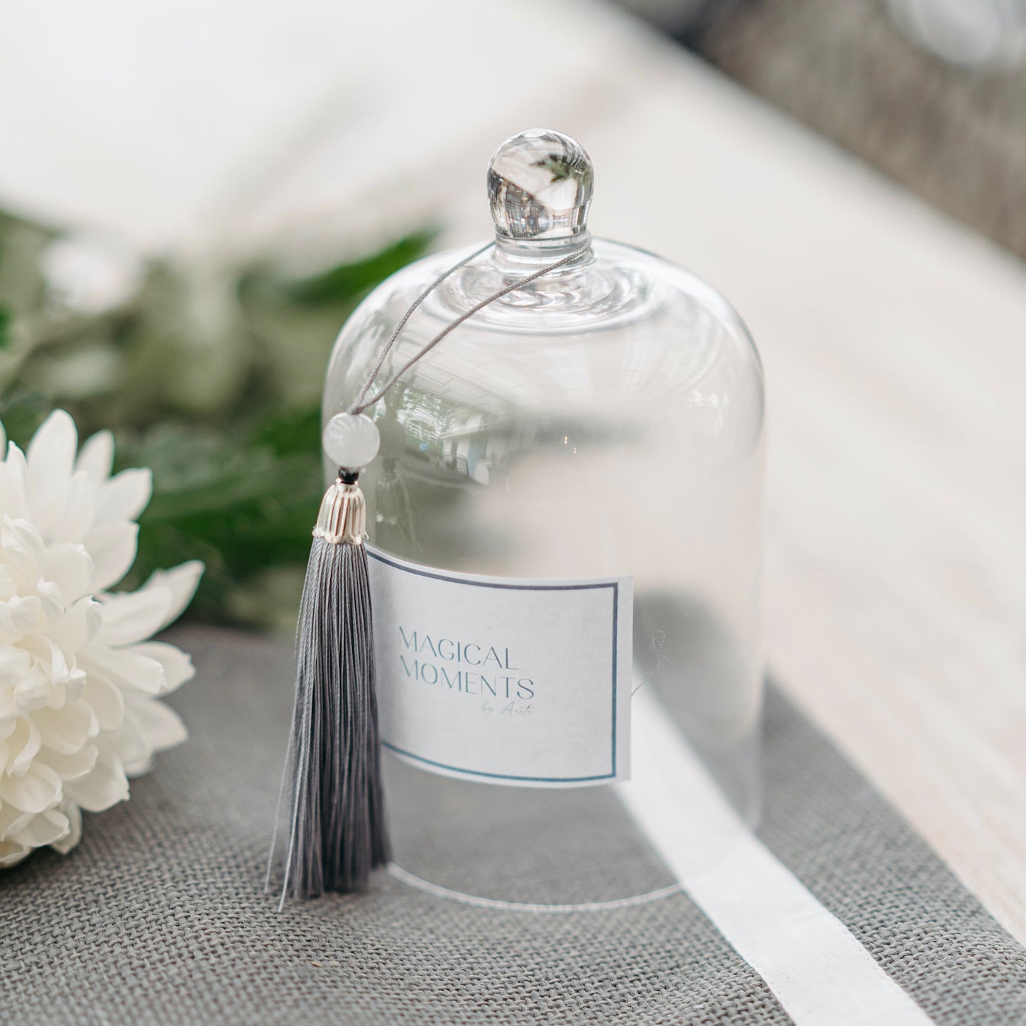 Clear Cloche with Tassel